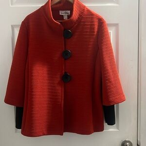 Joseph Ribkoff Red Textured Blazer